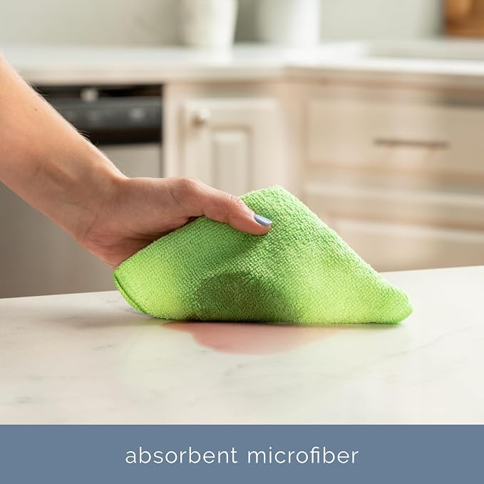 S&T INC. Microfiber Cleaning Cloth, 150 Pack, 11.5" x 11.5" | Bulk Cleaning Cloth for Home and Car, Reusable and Multi-Purpose Cleaning Rags for Business, Machine Washable