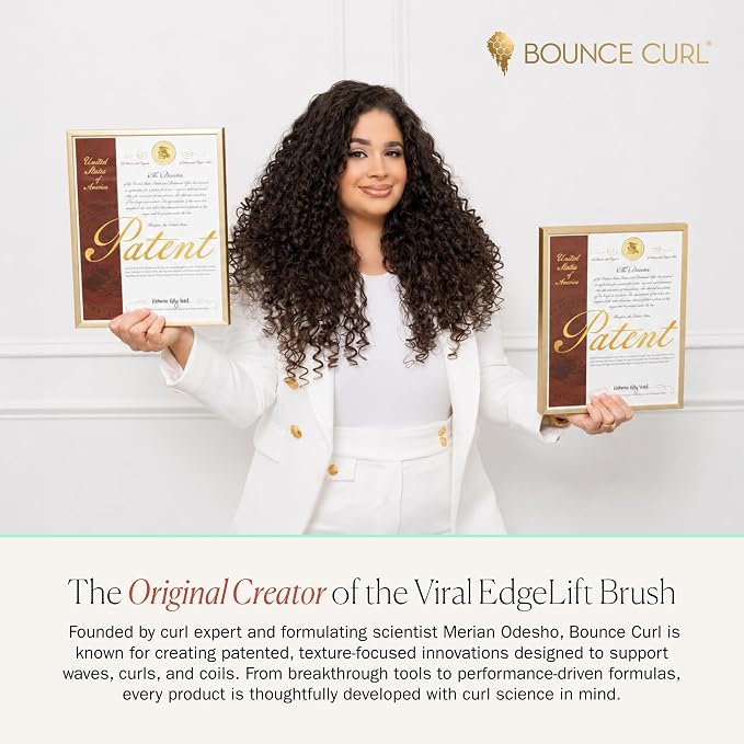 Bounce Curl Fine Mist Water Spray Bottle for Curly Wavy Natural Hair, Continuous Mist for Curl Refresh and Hydration, Wash and Go