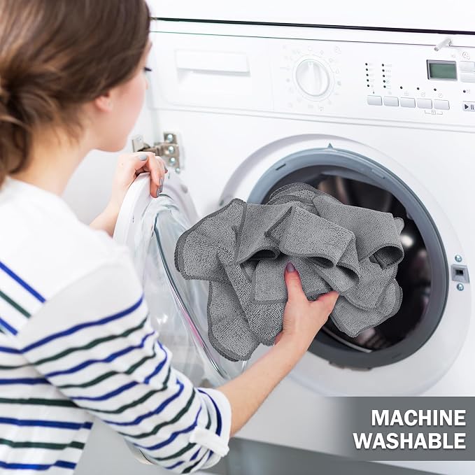 50 Pcs Dry Erase Cloth,6 X 6 Inch,Gray | Cleaning Rags Reasonable Whiteboard Cloth Kitchen Towels Microfiber Towels Cars Wash