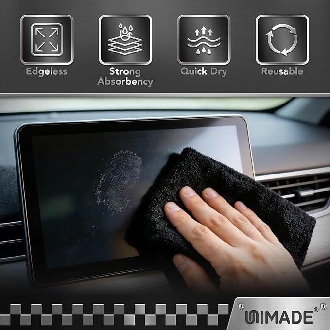 Microfiber Cleaning Cloth, 100 Pack Microfiber Towels for Cars | Commercial Grade Work Rags Bulk Detailing Cloth for Automotive Bar Mechanic Garage Housekeeping, 11.5"x 11.5", Grey