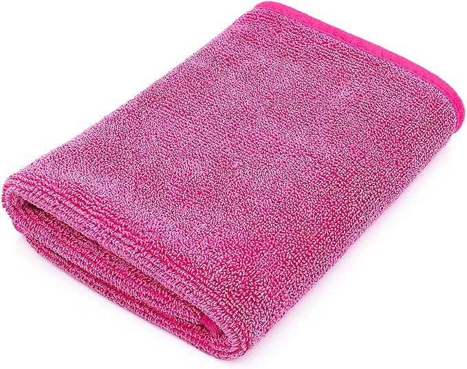 The Rag Company - Premium FTW Microfiber Cleaning Towels for Glass, Windows, Mirrors, Polished Surfaces - Streak-Free, Scratchless, 16" x16”, Pink, 3-Pack