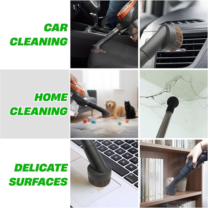 Vacuum Attachments Compatible with Shark Navigator NV360 NV350 NV500, Rocket HV300 HV301 HV371 HV372 – Hard Floor Attachment, Soft Dust Brush & Upholstery Tool for Furniture Cleaning