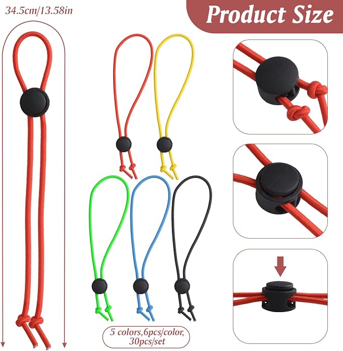INCREWAY 30pcs Mixed Color Sock Clip Nylon Band Laundry Sock Storage Clip Keep Socks Organized Cable Tie Organizer Strap for Washer & Dryer Washing Care Tools Cleaning Loop Accessories
