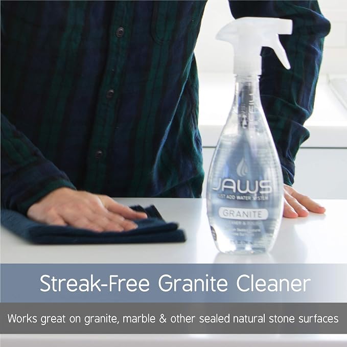 JAWS Ultimate Cleaning Kit, Multi-Surface Spray & Refill Pods, 6 Formulas | Ideal for Kitchen, Glass, Shower, Granite, Hardwood Floors & Disinfecting. 6 Reusable Bottles, 2 Concentrated Cartridges Each