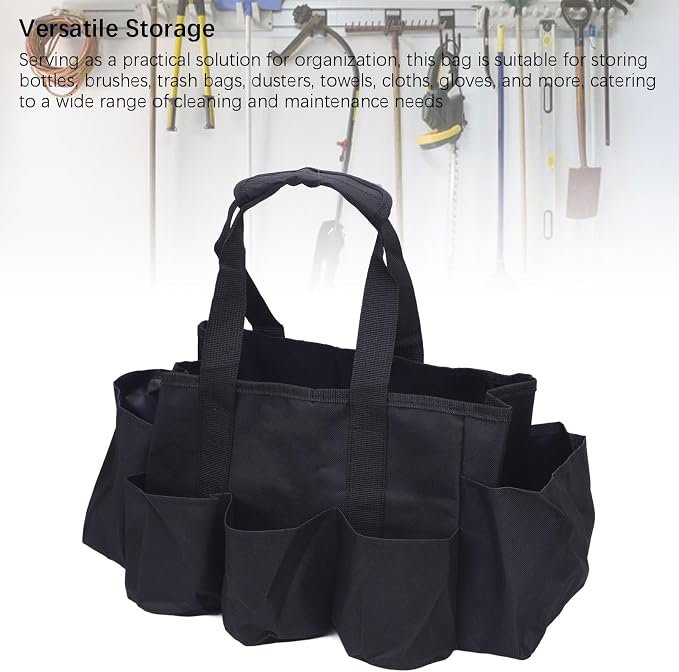 Cleaning Bag, Car Detailing Organizer with Portable Storage Bag Oxford Cloth Cleaning Tool Organizer Utility for Household Gardening Outdoor Maintenance