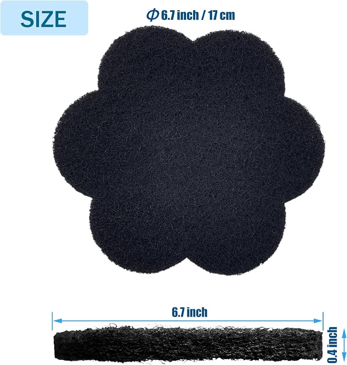 12 Pack Universal Stick-on Trash Can Odor Absorbing Filters Refills | Activated Charcoal Deodorizer for Trash Cans, Compost Buckets, Countertop and Recycle Bin (Flower), Long-Lasting Odor Control