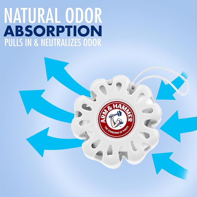 Arm & Hammer OdorBusterz ShapeMATE™, White Linen Flower, 4 Count – Decorative Odor Eliminator for Small Spaces