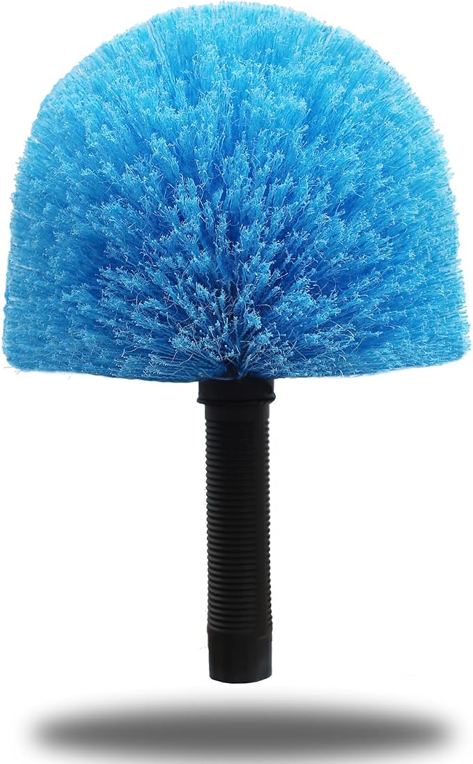 Cobweb Duster Head Brush-Twist-On Spider Web Brush for Outdoor & Indoor Web Cleaning // Fits Standard Acme Threaded Poles // Cobweb Duster Brush Head Only-Blue -1 Pack