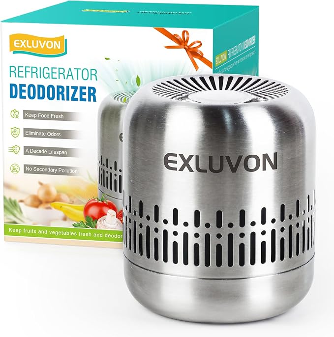 Refrigerator Deodorizer, Up to 10 years, Catalytic Odor Remover | Reusable Housewarming Gift for New Homes, Alternative to Baking Soda and Charcoal Bags for Freezers, Cars, Closets and RVs.