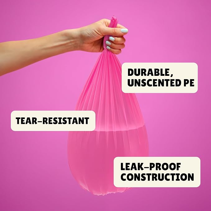 FORID Small Trash Bags 4 Gallon for Bathroom - Extra Thick Colored Garbage Bags Unscented,Strong Plastic Wastebasket Can Liners for Home Bedroom Office and Car,150 Bags Multi Colored (Pack of 2)