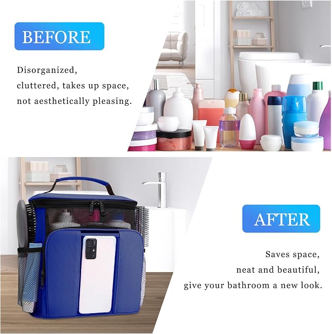Dorm Room Essentials for College Students Girls Boys Guys, Shower Caddy | Travel Essentials Hanging Toiletry Bags for Traveling Women Men,Mesh Shower Caddies Portable for Camping,Gifts for Christmas
