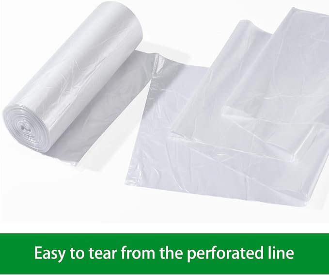 TYPLASTICS 33 Gallon Clear Trash Can Liners - 33" x 40" | High Density Garbage Bags - Case of 500 - Multipurpose for Office, Outdoor, Recycling, Industrial and Commercial