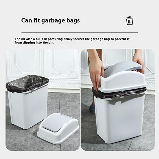 5.5 Gallon Pink Trash Can with Swing Lid, Small Slim Compact Plastic Bathroom Garbage Can,Easy to Clean,Detachable Trash Bin for Bedroom,Kitchen,Restroom,Dorm Room,Bathroom,Office