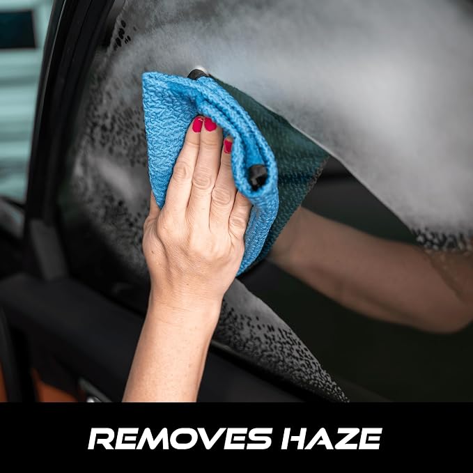 VIKING Glass Microfiber Cleaning Cloth for Car, 16 inch x 16 inch, 4 Pack | Microfiber Cleaning Towels for Car and Home, Glass Towels for Mirror and Picture Frames, Car Detailing Kit