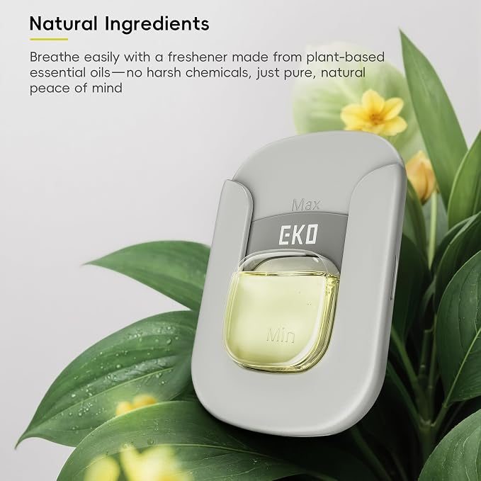 EKO Refresh Deodorizer Pod Refills, 4-Pack | Plant-Based Trash Can Deodorizer & Garbage Odor Eliminator, Long-Lasting 45 Days Air Freshener Pods for Bathroom, Closet