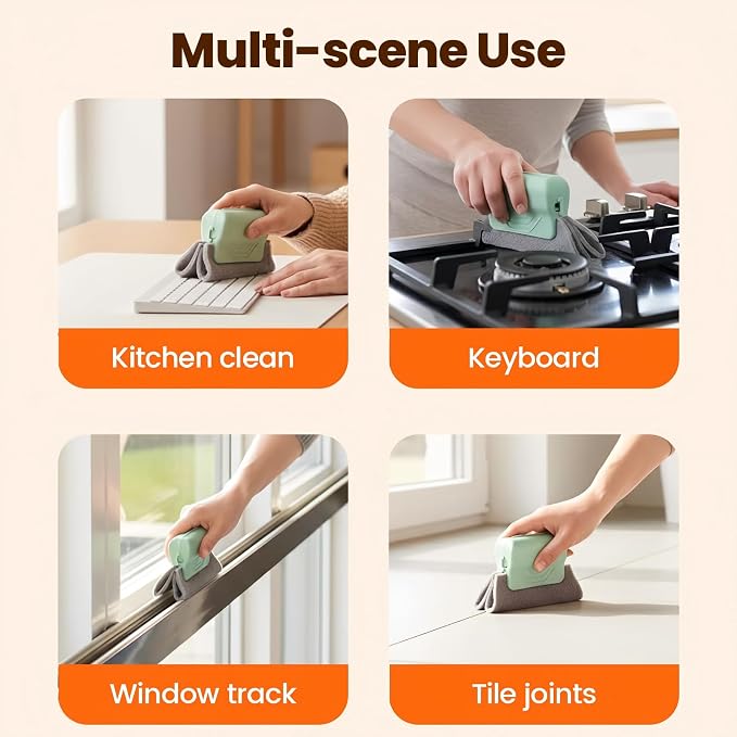 Magic Window Track Cleaner, 2026 New Handheld Window Groove Cleaning Brush Tool Set, Cleaner Brushes for Window lides Gaps Tile Lines Shutter Slats Car Vents & Narrow Gaps (3, Mix)