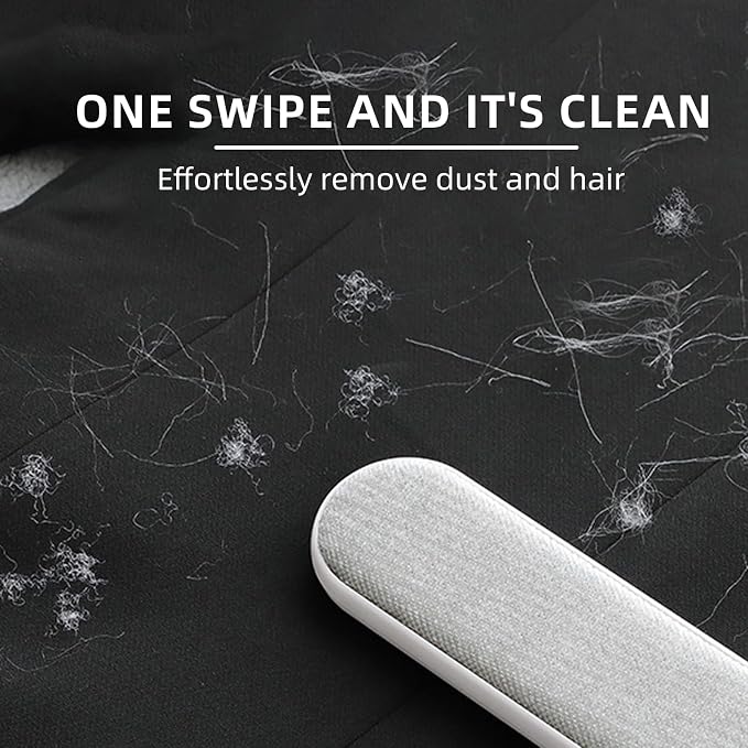 Household Lint Brush - Double-Sided Reusable Lint Brush for Clothes & Pet Hair Remover,Cleaning Sofa Carpets (Gray)