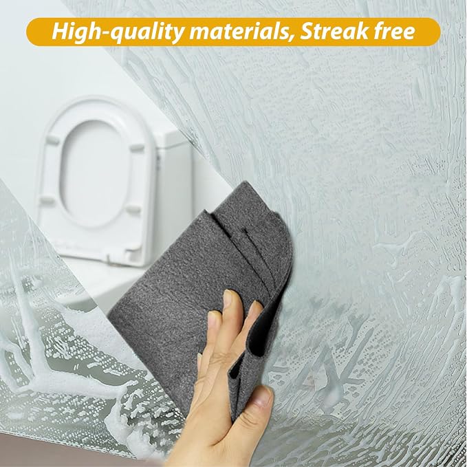 8Pcs Magic Cleaning Cloth Reusable, Thickened Microfiber Rags | Lint Free cloth for Glass Windows Mirrors Cars, Microfiber Towels for Kitchen Countertop Housekeeping