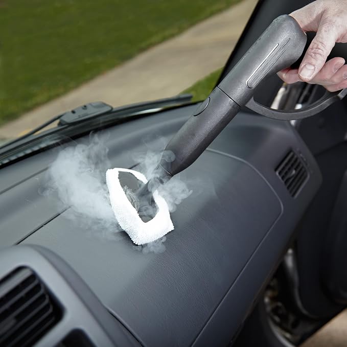 Wagner Spraytech 905e Auto Steam Cleaner, 12 Accessories for Cars | Multipurpose 905e steam cleaner includes 12 accessories for vehicle and household cleaning.