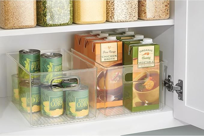 iDesign Plastic Pantry Storage Bin, Clear