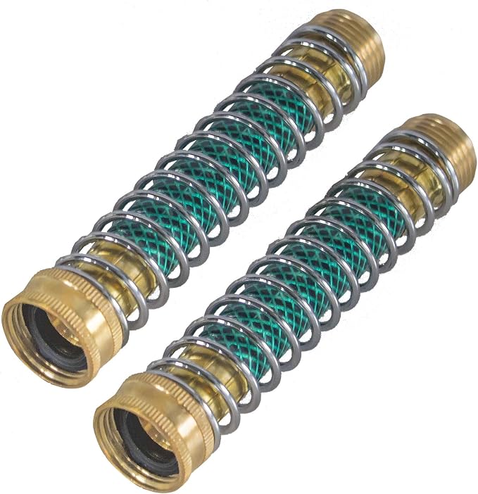 Hourleey Garden Hose Protector, Hose Extension Adapter with Coil Spring, 2 Pack