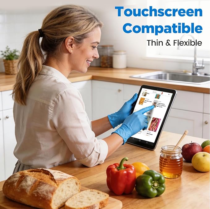 5 Mil Disposable Nitrile Gloves XL, 100Pcs + 5 Pairs | Food Safe, Latex & Powder Free for Mechanics, Painting, Food Service, Food Handling, Hotel, Restaurant