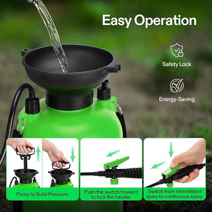 VIVOSUN 2-Gallon Pump Pressure Sprayer | Lawn & Garden Water Sprayer with Adjustable Shoulder Strap, for Spraying Plants, Garden Watering and Household Cleaning