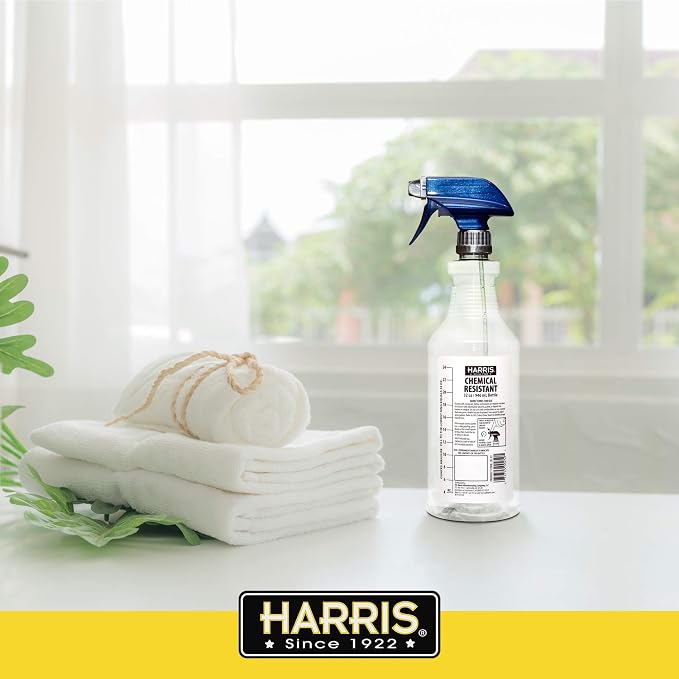 HARRIS 100% Chemically Resistant Professional Spray Bottles, 32oz (12-Pack)