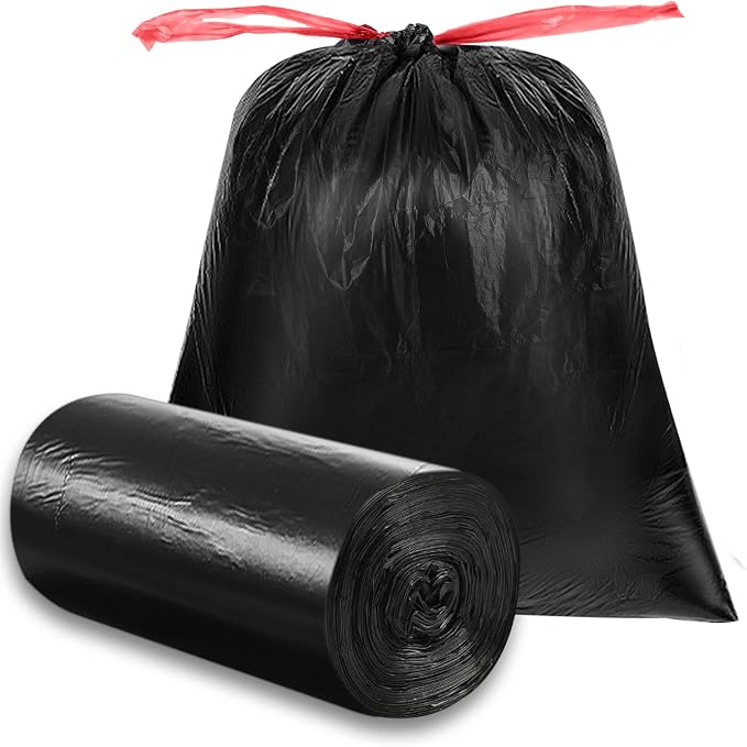 O2frepak 33gal Drawstring Tall Trash Bags 30ct 80x100cm Scented Heavy Duty | Kitchen Tall Reinforced Leakproof Garbage Bags