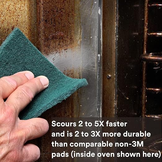3M Scouring Pad 96-20, 20 Pads, 6” x 9” | General Purpose Cleaning, Food Safe, Non-Rusting