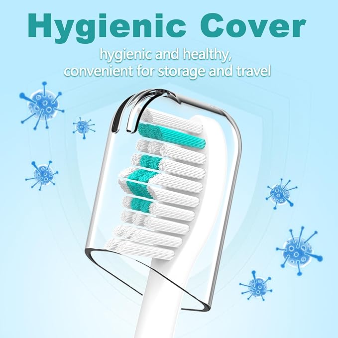 Aoremon Replacement Toothbrush Heads Compatible with Philips sonicare E-Series, 6 Pack Replacement Brush Heads Come with Caps