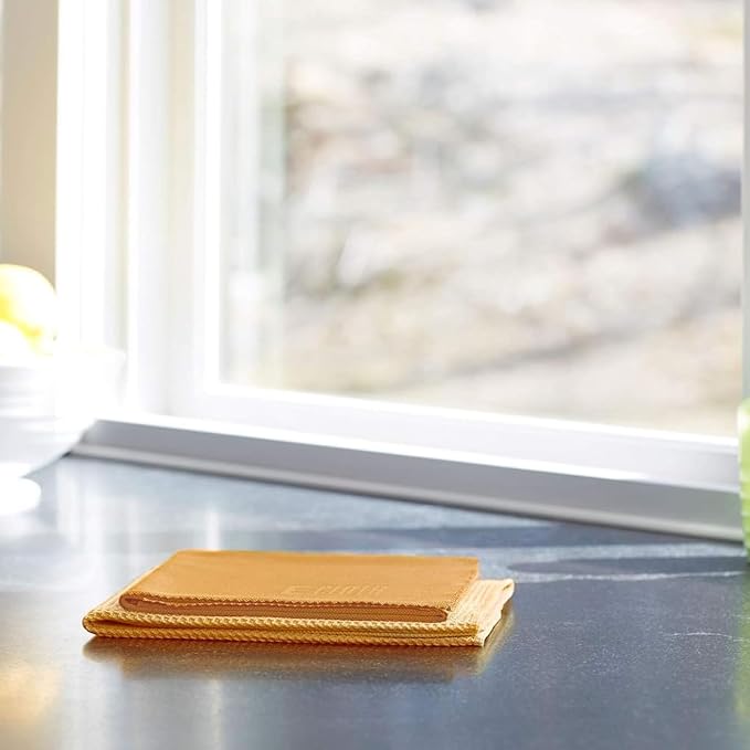 E-Cloth Window and Glass Cleaner Kit, Just Add Water - 1 Kit | Chemical-Free Cleaning - Reusable & Machine Washable Towel, Versatile Use for Mirrors, Cars, & Lenses, Tangerine Orange