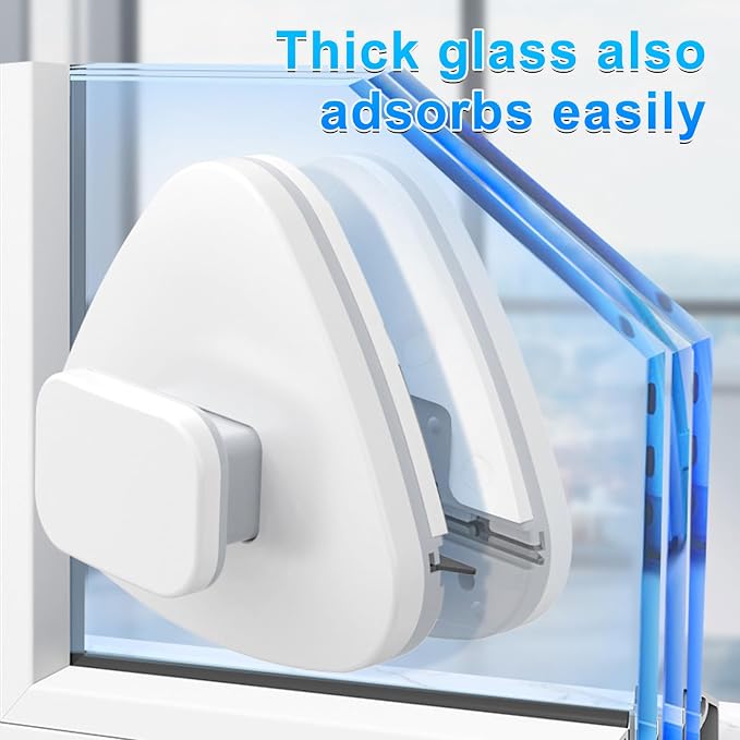 Generic Magnetic Window Tool, Shape Lightweight Time Saving Double Sided Glass Cleaner Anti Drop Efficient Versatile for Home (18-30)