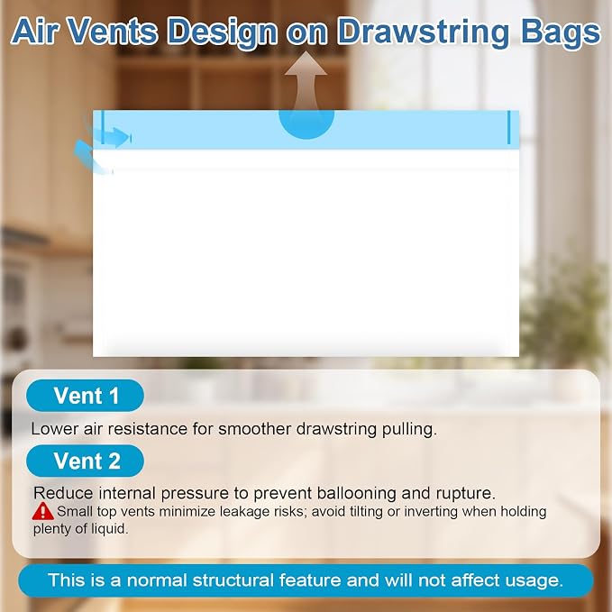 BYSNOW 4 Gallon 200 Counts Small Trash Bags, White Drawstring Garbage Bags | Strong Unscented Garbage Can Liners, Fit 11-15L Waste Bins for Bathroom, Kitchen, Office, Dorm, Car