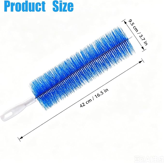 Bendable Microfiber Head (Blue 2 Pcs) | Upgraded Fan Cleaner Brush Reusable Dust Remover Washable ldeal for Electric Fans Air Conditioning, Home Car Vents, Curtain