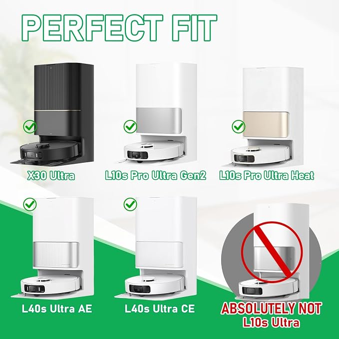 Replacement Parts for Dreame L10s Gen 2/ L40s Ultra AE/CE | 24-Pack Accessories kits compatible with L10s Ultra Gen 2, L10s Pro Heat, D30 Ultra, L40s Ultra AE, L40s Ultra CE.
