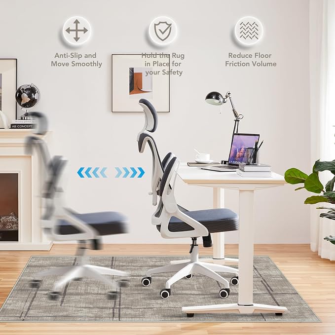 Office Chair Mat for Hardwood Floor&Tile Floor,36"X 48"-Khaki | Heavy Duty Desk Chair Mat for Hard Floors,Under Desk Rug for Rolling Computer Chair,Anti Slip,Low Pile Carpet Floor