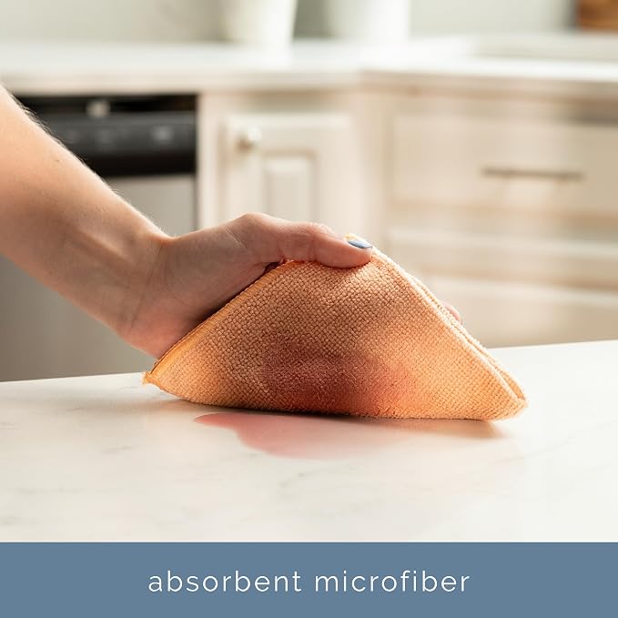 S&T INC. Microfiber Cleaning Cloth, 50 Pack, 11.5" x 11.5", Assorted Colors | Cleaning Cloth for Home and Car, Reusable and Multi-Purpose Cleaning Rags, Machine Washable