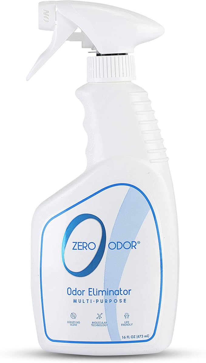 Zero Odor Multi-Purpose Odor Eliminator, Fabric & Room Deodorizer, 16 oz | Odor Eliminator Spray for Closet, Bathroom, Basement, Trash & Upholstery, Air and Surface use