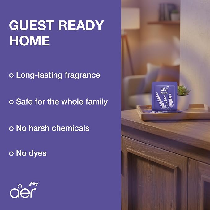 AER Power Pocket Lavender Bloom Solid Gel Air Freshener for the Entire Home with Long Lasting Scent Pack of 6