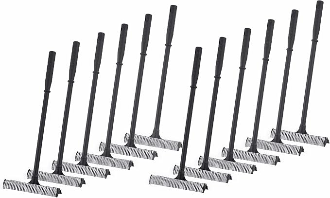 Matthew Cleaning All Purpose Window Squeegee Window Cleaner Tool,Car Squeegee Windshield Cleaning Sponge and Rubber Squeegee,2-in-1 Window Cleaner Sponge(8'') and Soft Rubber with Pole 20’’(12Pack)