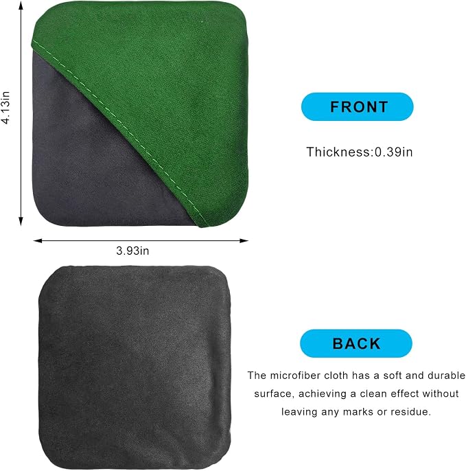 Ohleats 2PCS Car Screen Cleaner, Microfiber Cleaning Pad, Green&Gray | Lint-Free & Scratch-Safe, Glove-Style Wear, Wet/Dry Dual-Use, Foldable Portable, For Car/Phone/Tablet/Laptop/TV
