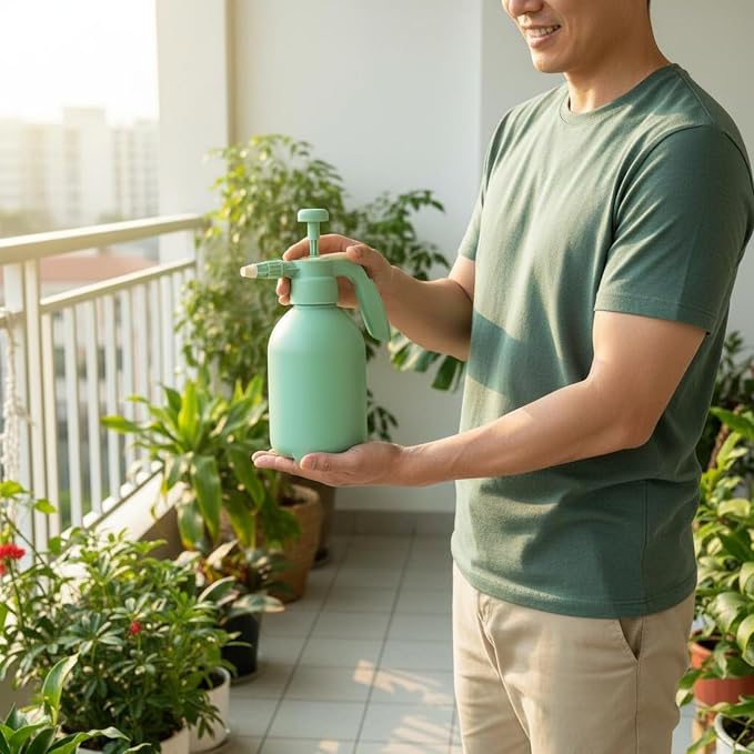 Spray Bottle Pressure Sprayer Pump Sprayer Handheld Sprayer Garden Sprayer with Adjustable Nozzle and Ergonomic Grip Construction 2L Suitable for Home Cleaning Patio Maintenance