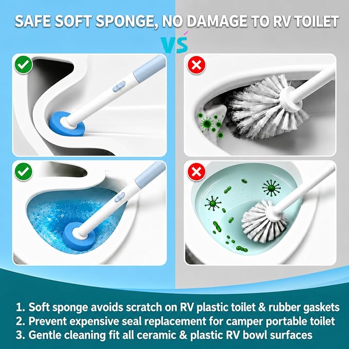 64 Count Value Pack: Disposable Toilet Brush Heads with Pre-Loaded Cleaner | KZKR Toilet Bowl Wand Refills for Bathroom Cleaning | Bulk Economy Pack | KZKR Toilet Bowl Wand Refills for Bathroom Cleaning, Household Cleaning Supplles, Bulk Economy Pack