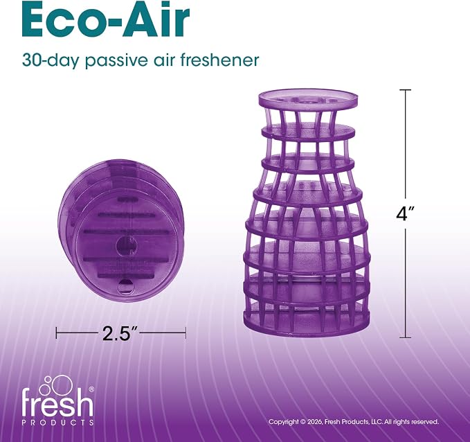Fresh Products Eco Air Freshener Refill Solid Dry, Fabulous, 6 Pack | Natural Oils, No Acetone Or Propellants, Made In USA, Lasts 30 Days, Ideal For Home, Business Or Commercial Spaces