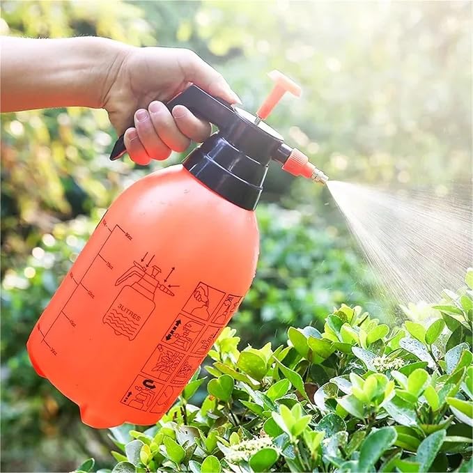 Pump Sprayer | 1.5/2.0/3.0L Car Washing Pressure Spray Pot Auto Clean Pump Sprayer Pressurized(2L Orange)