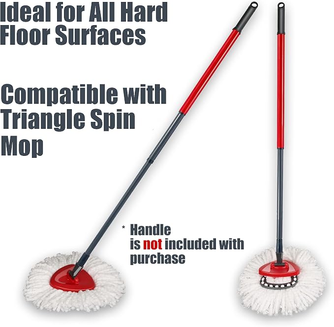 homsis 6+1 Pack Mop Replace Head and Base Replacement for Ocedar Spin Mop | Compatible with Ocedar EasyWring 1-Tank System, Microfiber, Deep Cleaning, Machine Washable, Easy-to-Replace