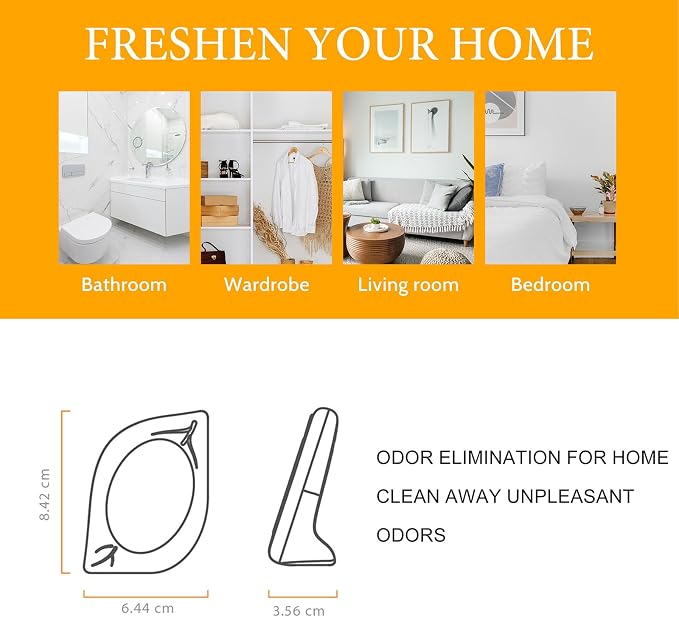 Air Freshener for Home, 4 Pack, Citrus, Odor Eliminator for Small Area Closets Bathroom Pets Strong Odor, Up to 120 Days
