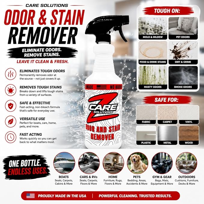 Home Cleaning Kit by ZCare Solutions Hard Water Remover, All in One Cleaner, & Odor and Stain Remover Bundle for Homes, Kitchens, Bathrooms, Bedrooms, and more
