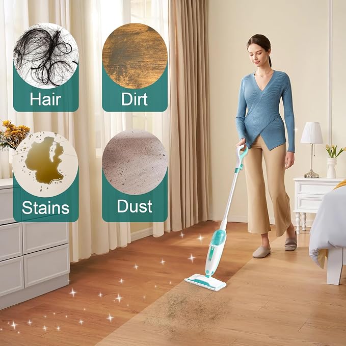 18 Pack Steam Mop Replacement Pads Compatible with Shark Steam Mops S1000/S1000A/S1000C/S1000WM/S1001C, Floor Steamer Pads Washable, Reusable Microfiber Cleaner Pads